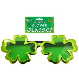 Green Clover Glasses Giant Irish (28cm)