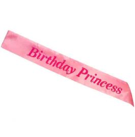 Sash Birthday Princess Pink
