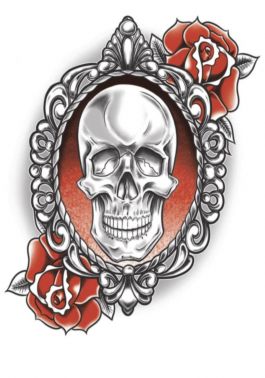 Goth Tattoos - Schedel en Rozen