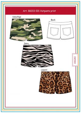Ladies Hotpants (Confection) Camouflage Design