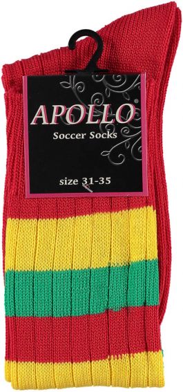 Carnaval Soccer Socks Red/Yellow/Green