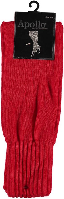 Ladies Knee-Over Legwarmers Red