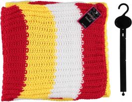 Carnaval Snood Knitted Red/White/Yellow