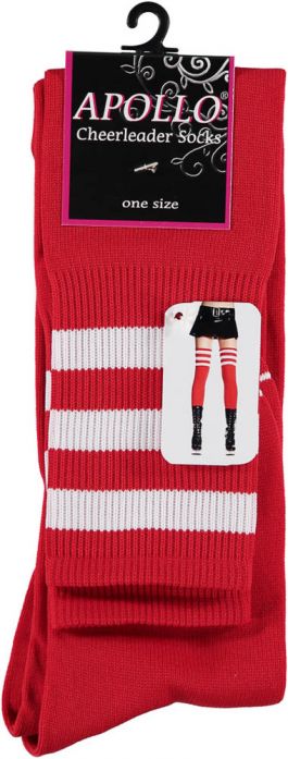 Carnaval Cheerleader Socks Red/White