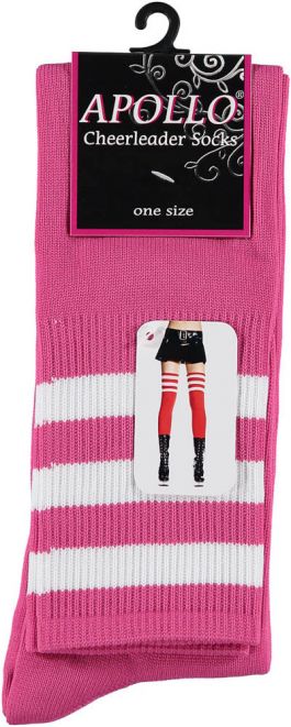 Carnaval Cheerleader Socks Fluor Pink/White