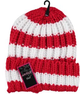 Knitted Hat Red/White