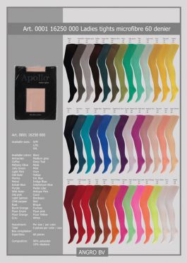 Ladies Tights Fluor Pink (60 Denier)