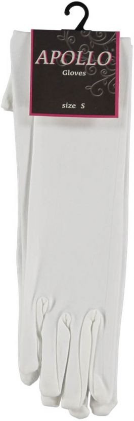 Nylon Gloves Long White
