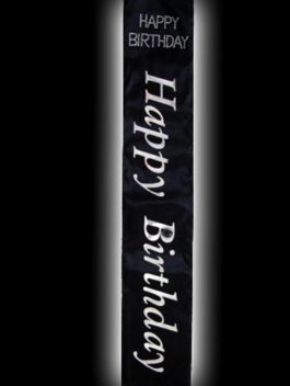Sash Happy Birthday black Diamond / 3XL