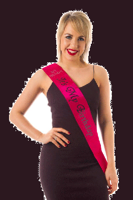 Diamante Sash It's My Birthday Hot roze / 3XL