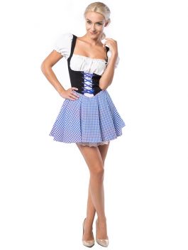 Dirndl Eva Darkbrown/Blue
