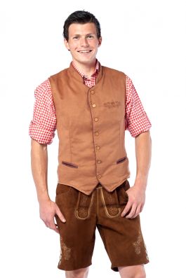 Trachten Vest Deluxe Darkbrown