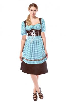 Dirndl Hannah Darkbrown/Blue