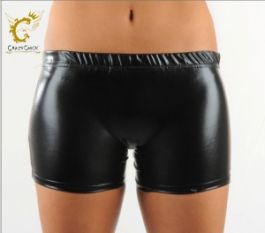 Shiny Hot Pants Black