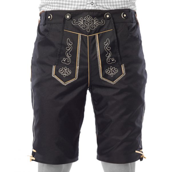 Lederhose Karl (short), black, incl suspenders
