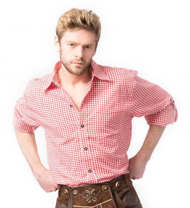 Trachtenshirt Deluxe Polycotton Red