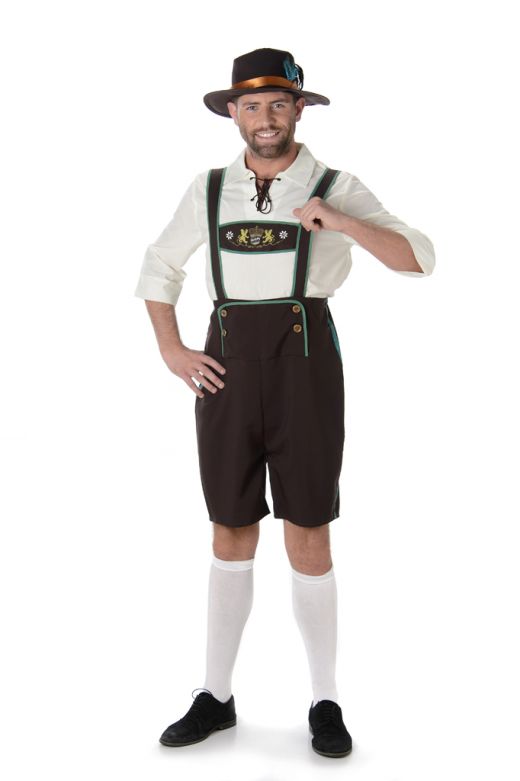 Lederhosen set: Der Manfred - Lederhosen' shirt en hoedje