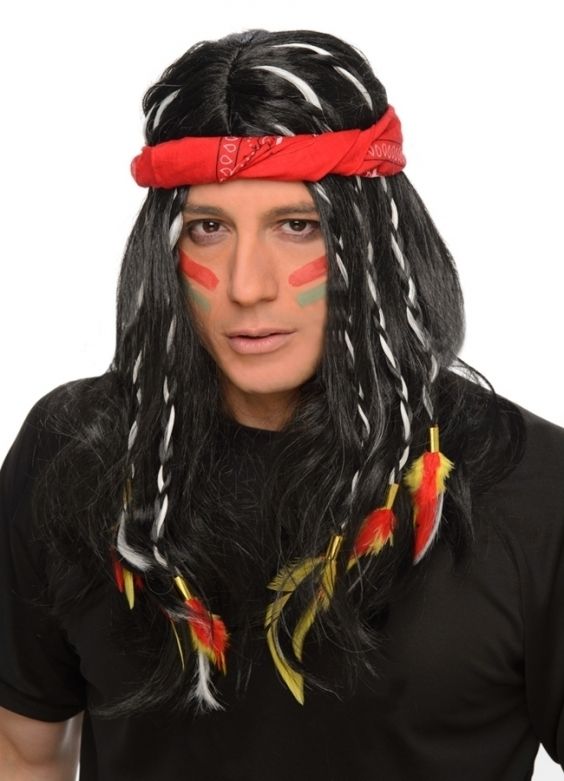 Indianen Pruik & Hoofdband