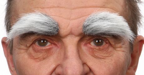 Eyebrows grey