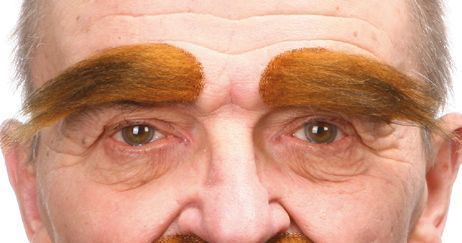 Eyebrows red