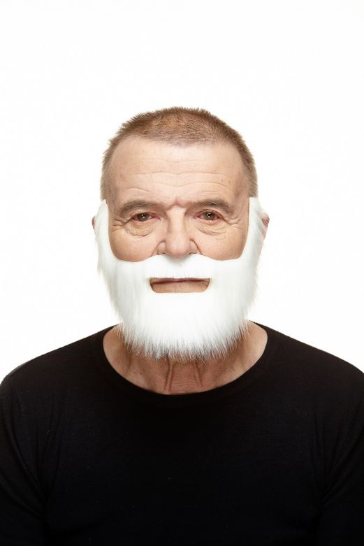 Mustache with Beard Fabian White