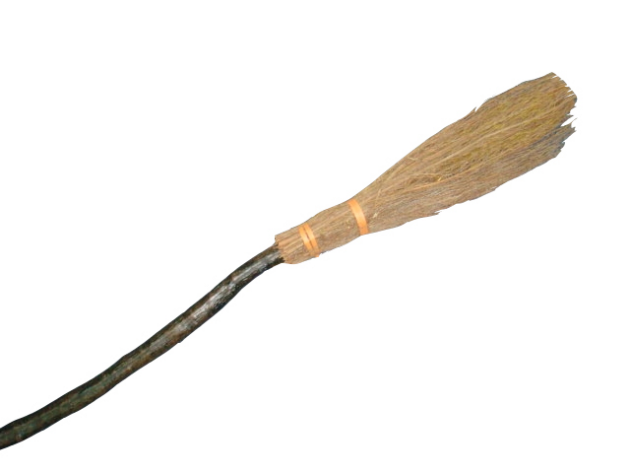 Witch broom met plastic handle