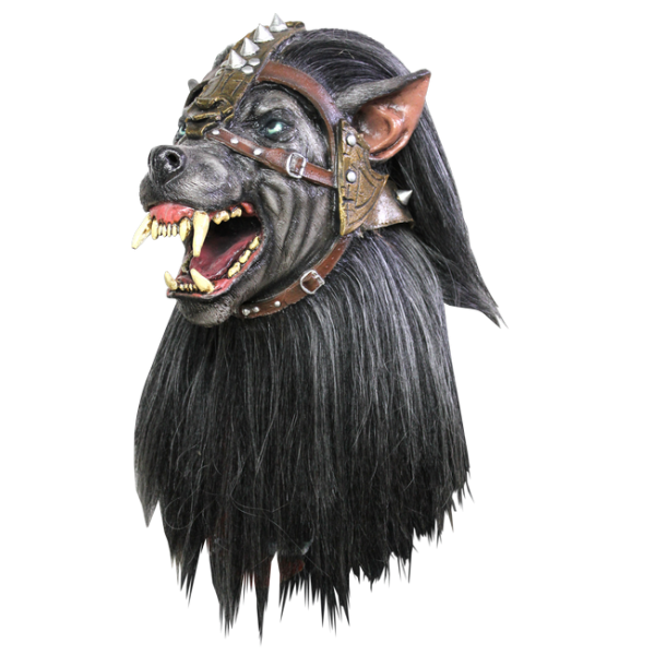 Volledig Hoofdmasker met haar - Warrior Wolf / One-size