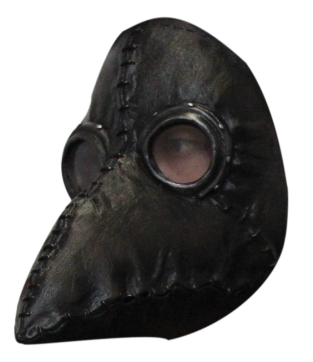 Volledig Hoofdmasker - Plague Doctor Black / One-size