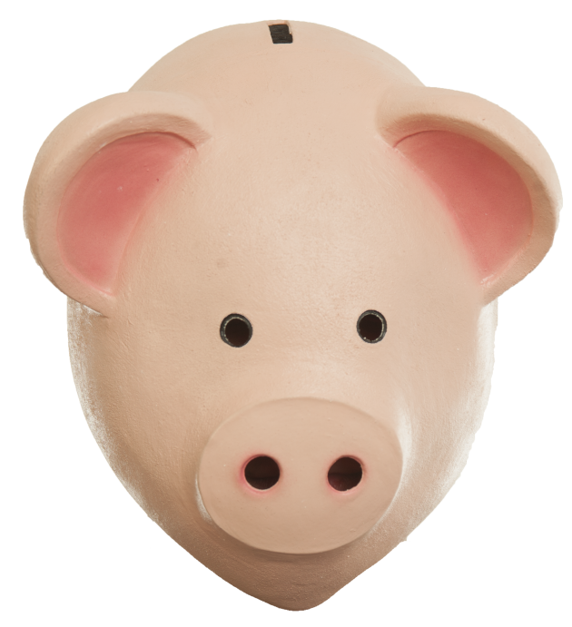 Volledig Hoofdmasker - Piggy Bank / One-size