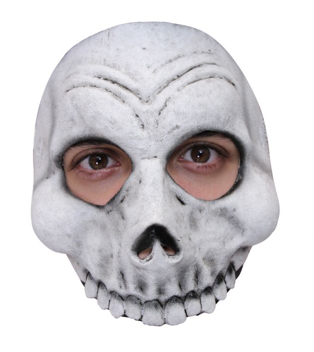 Half Masker -   White Skull / One-size