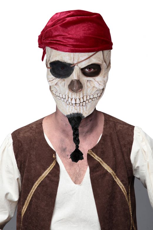 Volledig Hoofdmasker - Pirate Skull / One-size