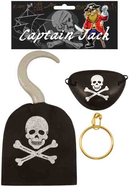 Pirate Hook 19CM with eyepatch and earring
