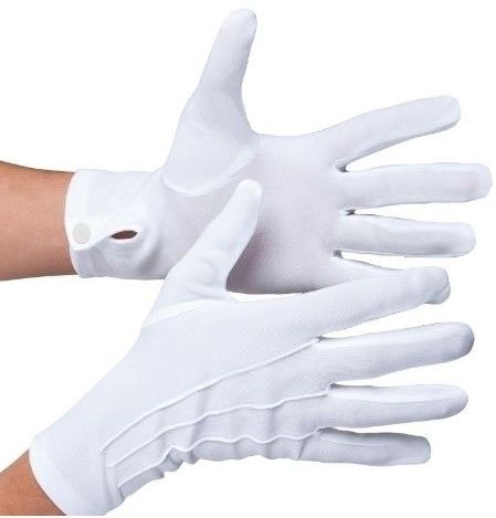 Cotton Gloves Short White
