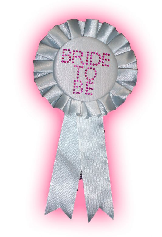 "bride to be" White Rosette met Stones